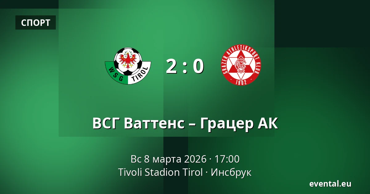 ВСГ Ваттенс – Грацер АК — Tivoli Stadion Tirol, Инсбрук
