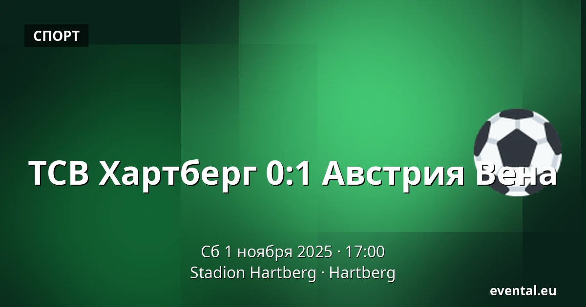 ТСВ Хартберг - Австрия Вена — Stadion Hartberg, Hartberg