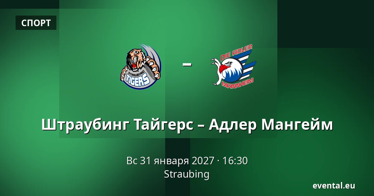 Штраубинг Тайгерс – Адлер Мангейм — Straubing