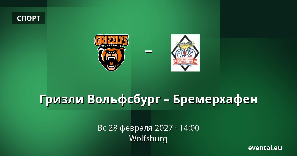 Гриззли Вольфсбург – Бремерхафен — Wolfsburg