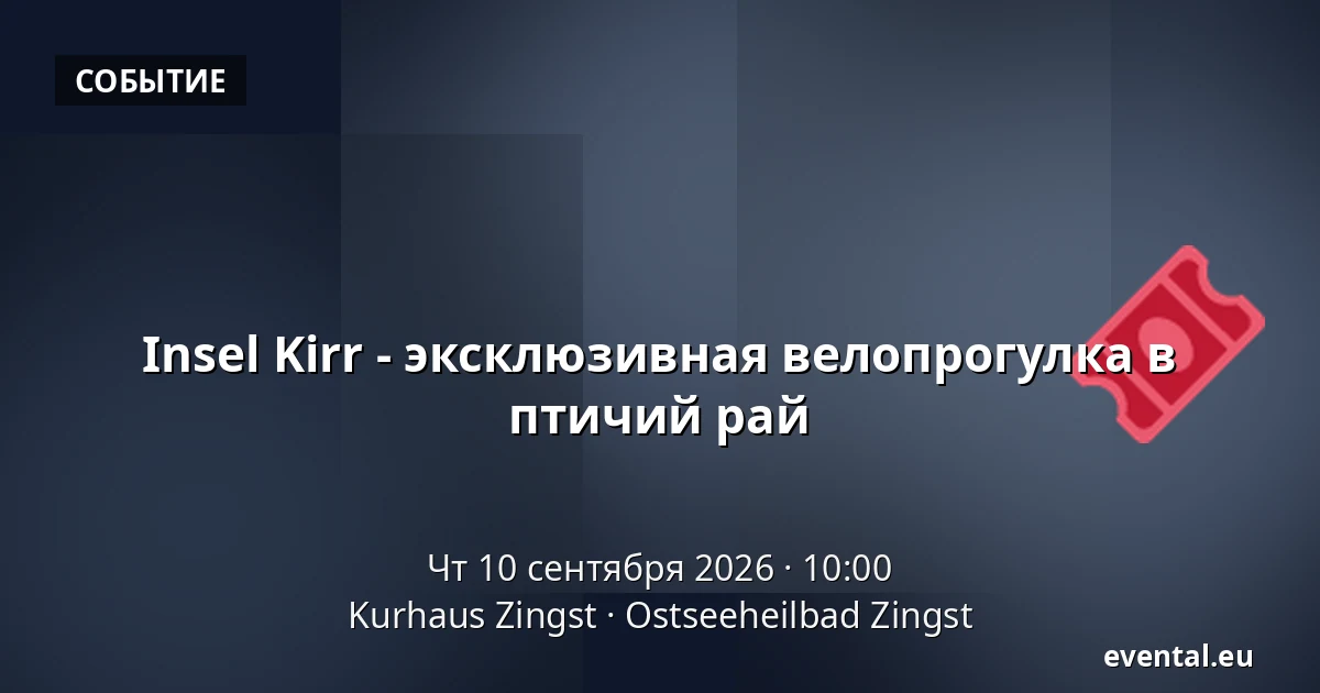 Insel Kirr - эксклюзивная велопрогулка в птичий рай — Kurhaus Zingst, Ostseeheilbad Zingst