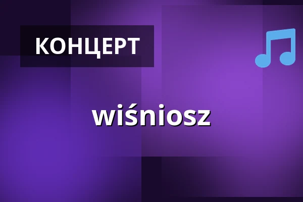 wiśniosz — Momenty | klub muzyczny, Вроцлав