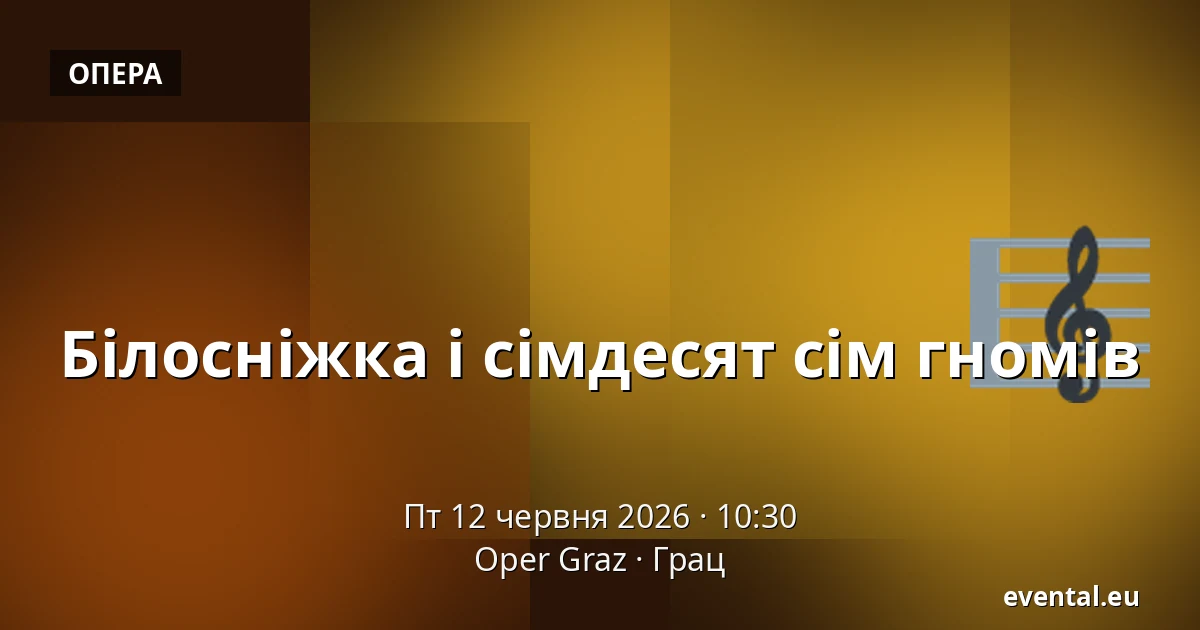 Білосніжка і сімдесят сім гномів — Oper Graz, Грац