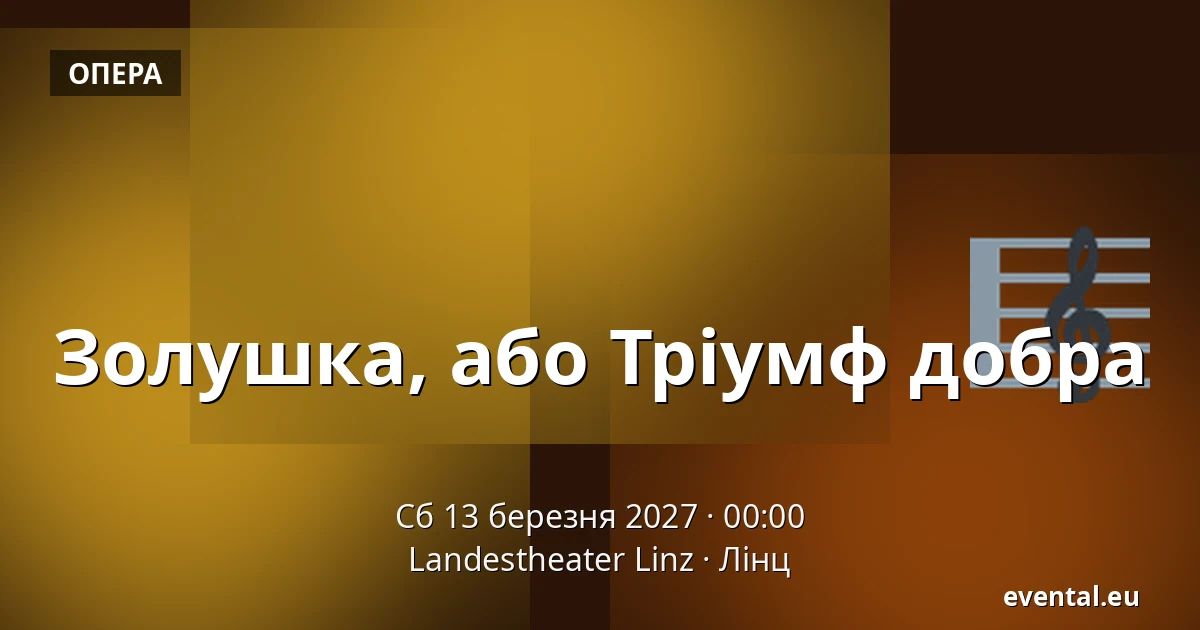 Золушка, або Тріумф добра — Landestheater Linz, Лінц