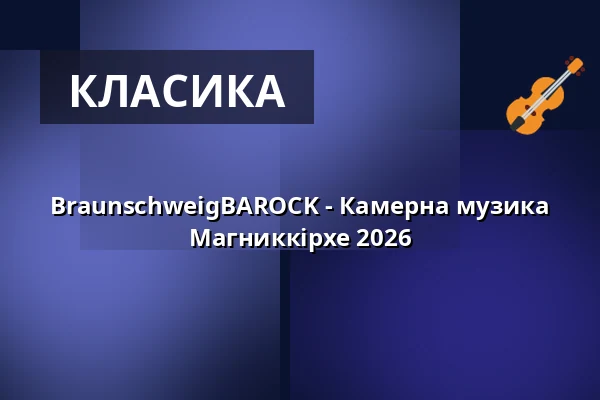 BraunschweigBAROCK - Камерна музика Магниккірхе 2026 — Magnikirche, Braunschweig