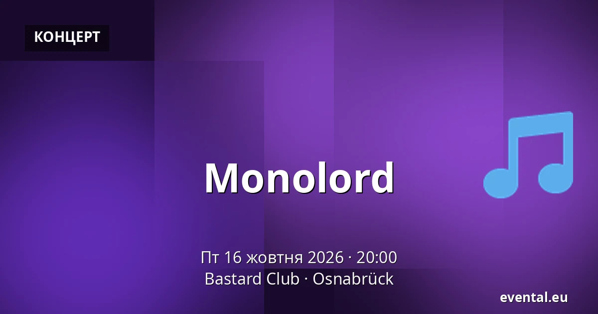 Monolord — Bastard Club, Osnabrück