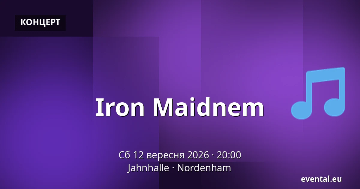 Iron Maidnem — Jahnhalle, Nordenham