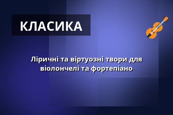 Лiричнi та вiртуознi твори для вiолончелi та фортепiано — Scharwenka Kulturforum, Bad Saarow