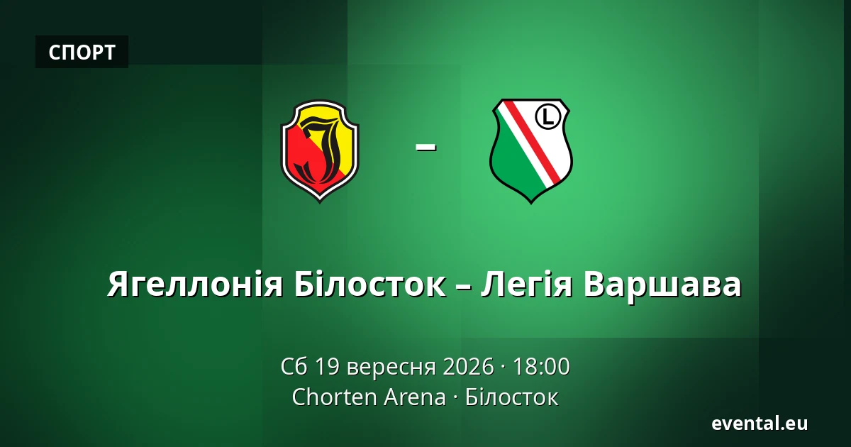 Ягеллонія Білосток – Легія Варшава — Chorten Arena, Білосток