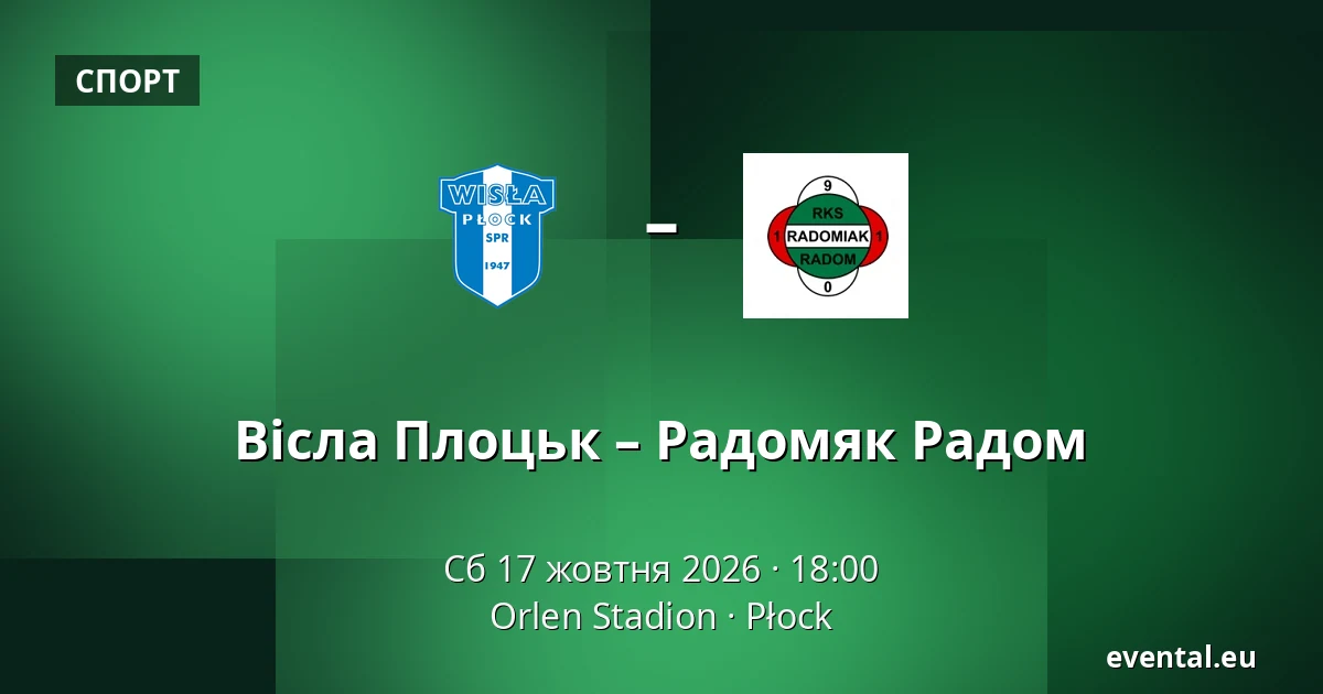 Вісла Плоцьк – Радомяк Радом — Orlen Stadion, Płock