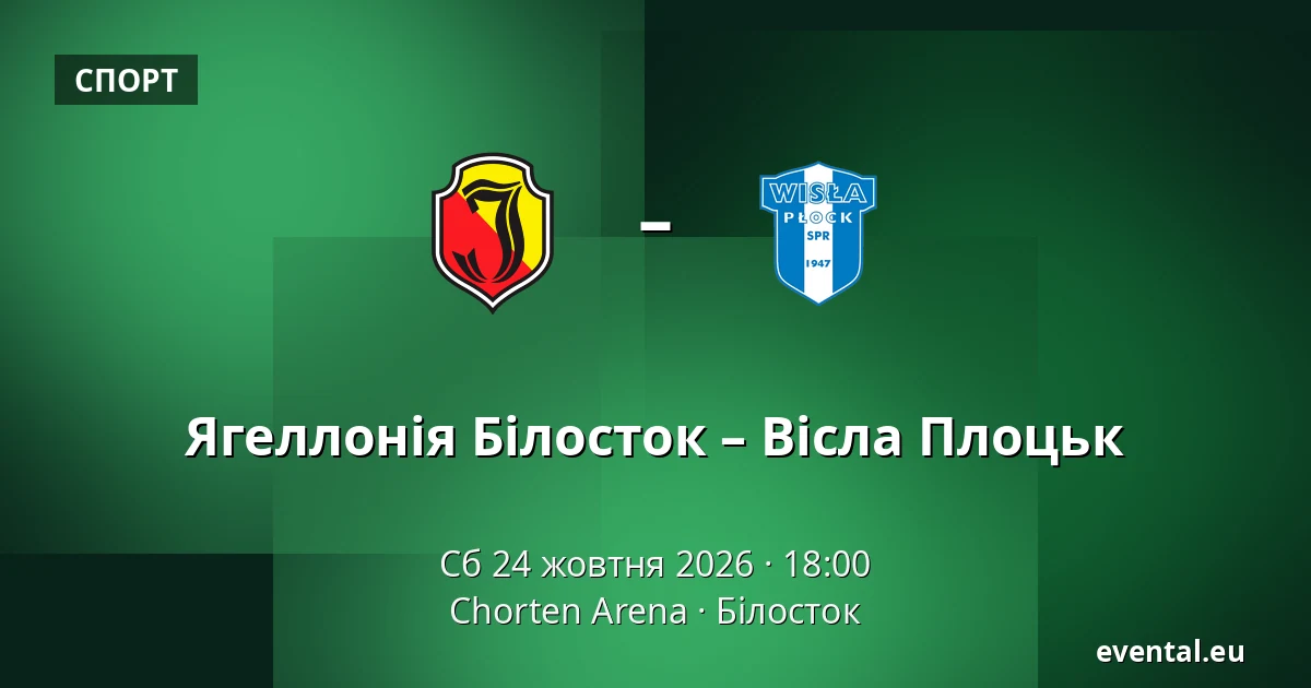 Ягеллонія Білосток – Вісла Плоцьк — Chorten Arena, Білосток