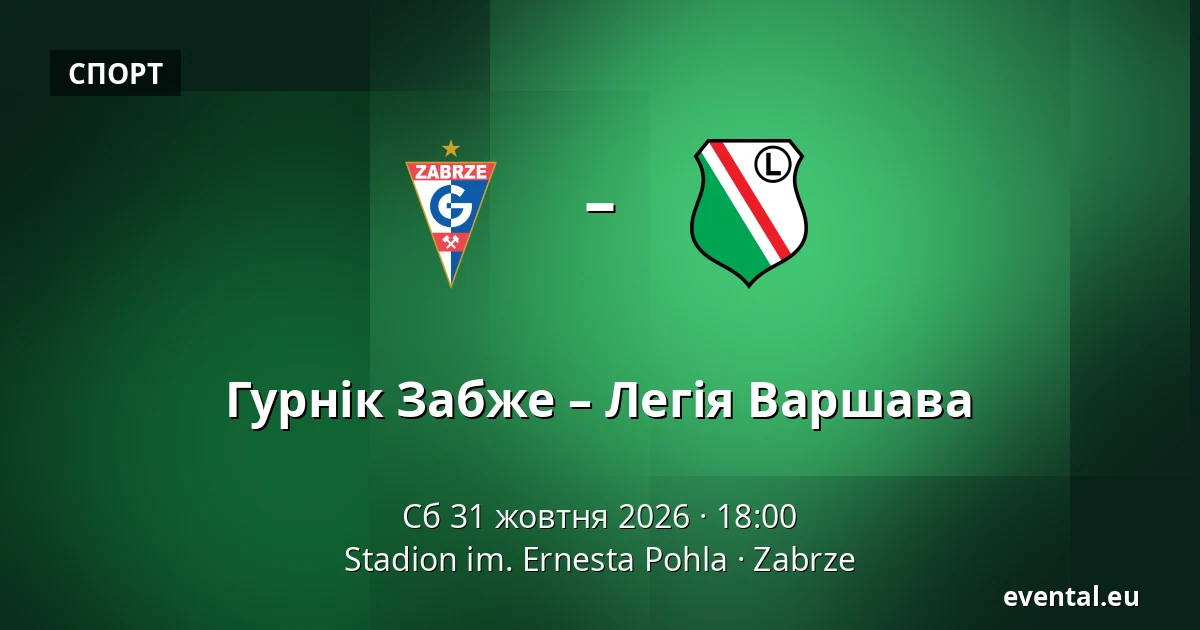 Гурнік Забже – Легія Варшава — Stadion im. Ernesta Pohla, Zabrze