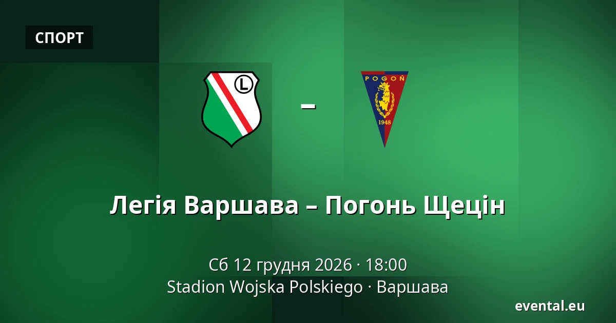 Легія Варшава – Погонь Щецін — Stadion Wojska Polskiego, Варшава