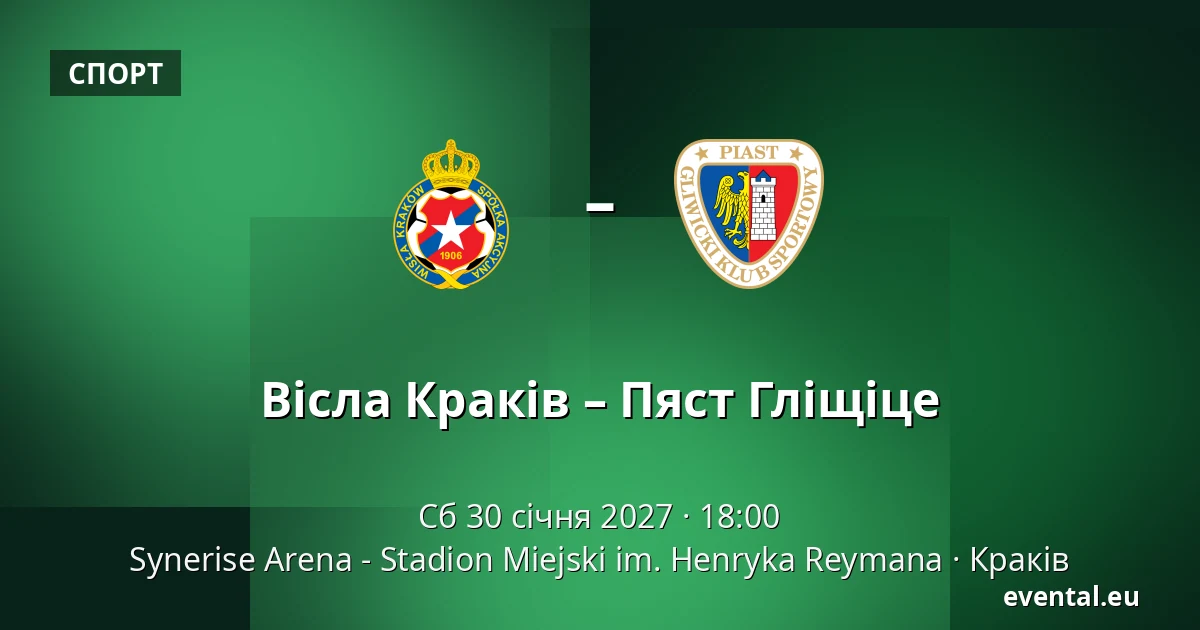 Вісла Краків – Пяст Гліщіце — Synerise Arena - Stadion Miejski im. Henryka Reymana, Краків