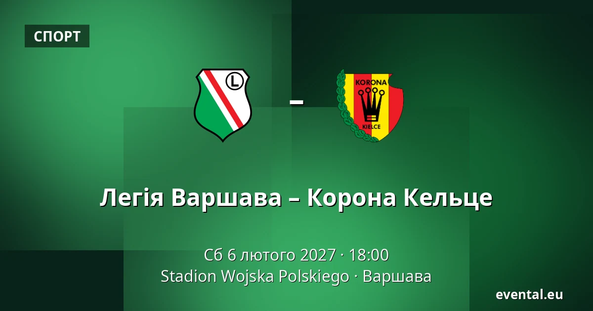 Легія Варшава – Корона Кельце — Stadion Wojska Polskiego, Варшава