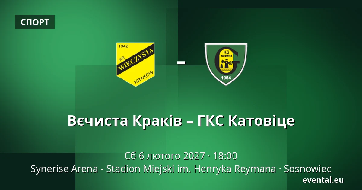 Вєчиста Краків – ГКС Катовіце — Synerise Arena - Stadion Miejski im. Henryka Reymana, Sosnowiec