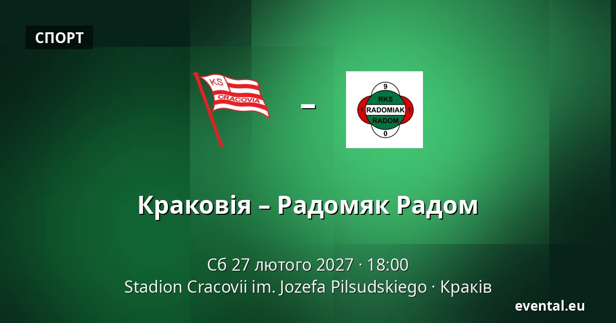 Краковія – Радомяк Радом — Stadion Cracovii im. Jozefa Pilsudskiego, Краків