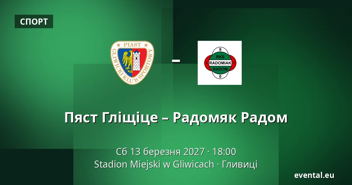 Пяст Гліщіце – Радомяк Радом — Stadion Miejski w Gliwicach, Гливиці