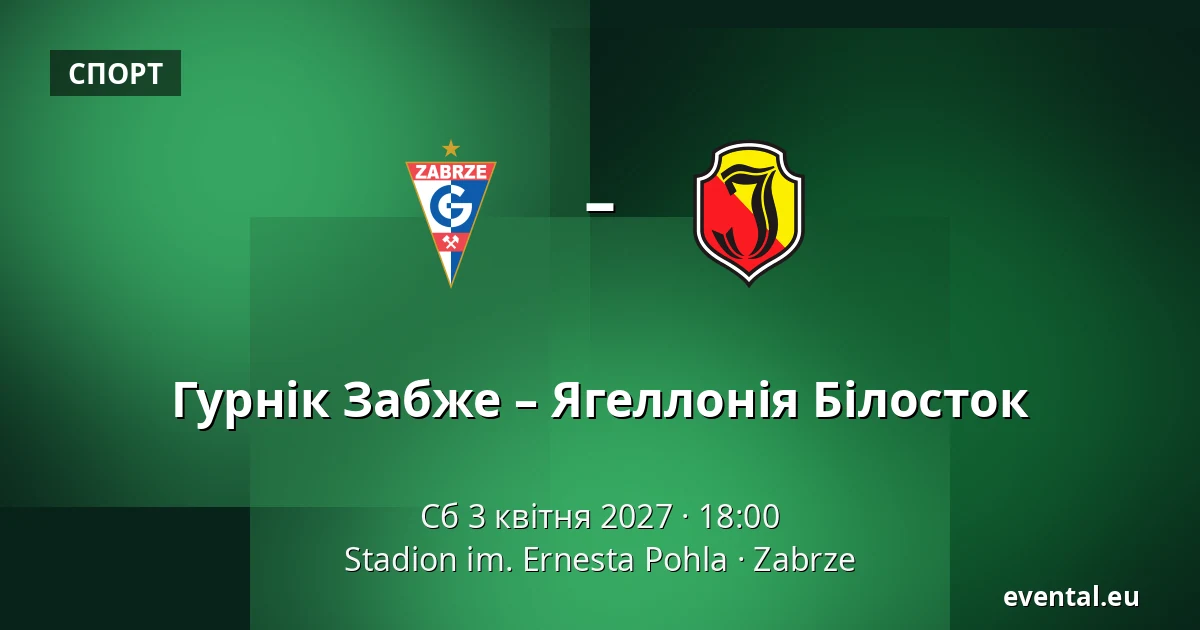 Гурнік Забже – Ягеллонія Білосток — Stadion im. Ernesta Pohla, Zabrze