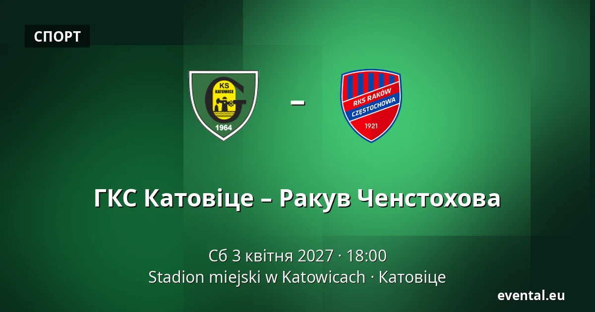 ГКС Катовіце – Ракув Ченстохова — Stadion miejski w Katowicach, Катовіце