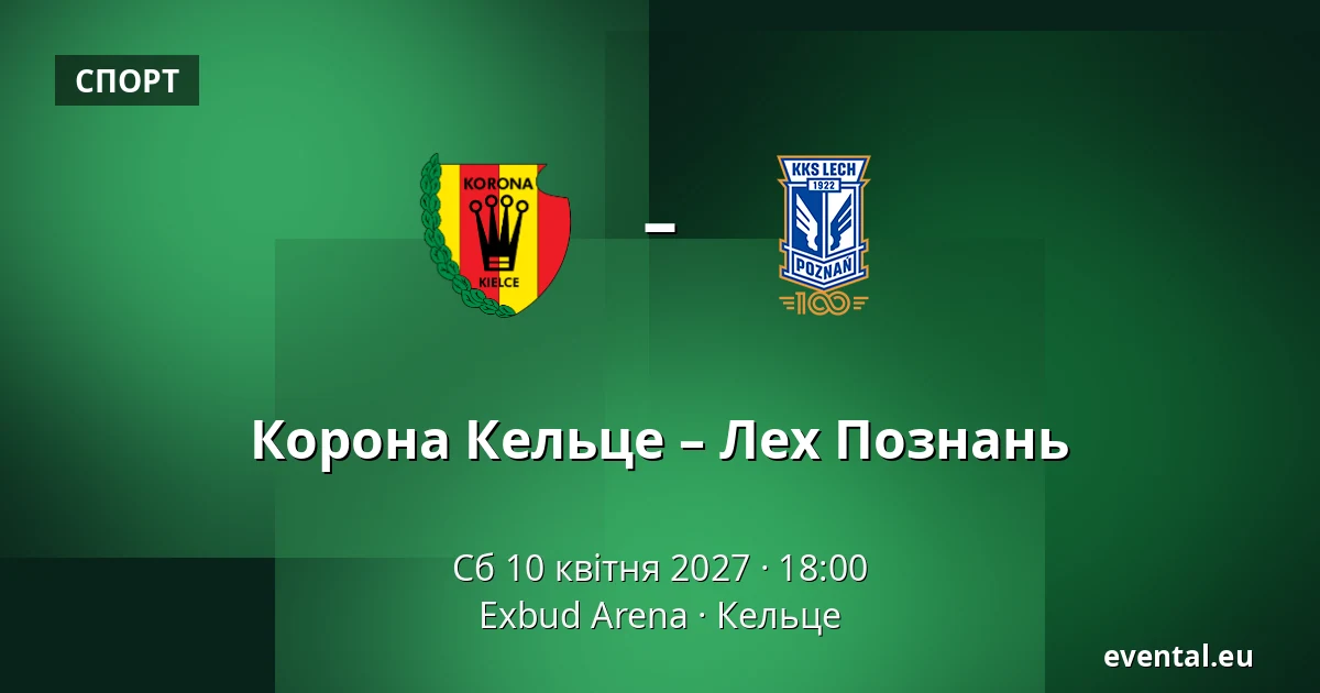 Корона Кельце – Лех Познань — Exbud Arena, Кельце