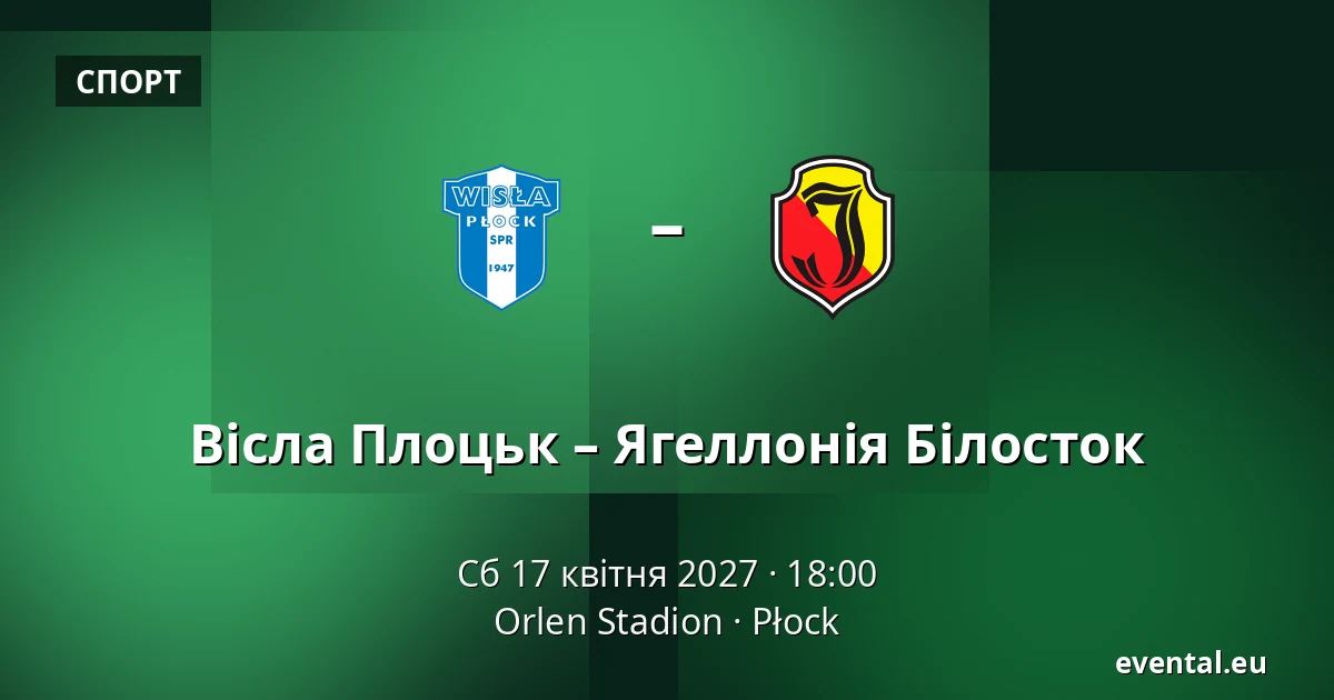 Вісла Плоцьк – Ягеллонія Білосток — Orlen Stadion, Płock