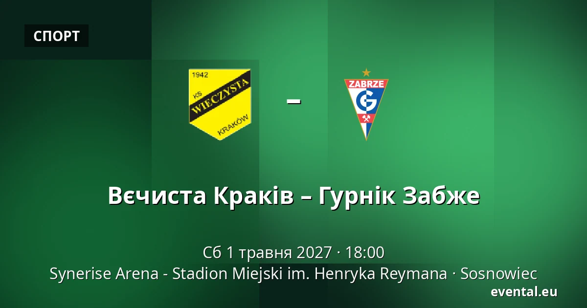 Вєчиста Краків – Гурнік Забже — Synerise Arena - Stadion Miejski im. Henryka Reymana, Sosnowiec