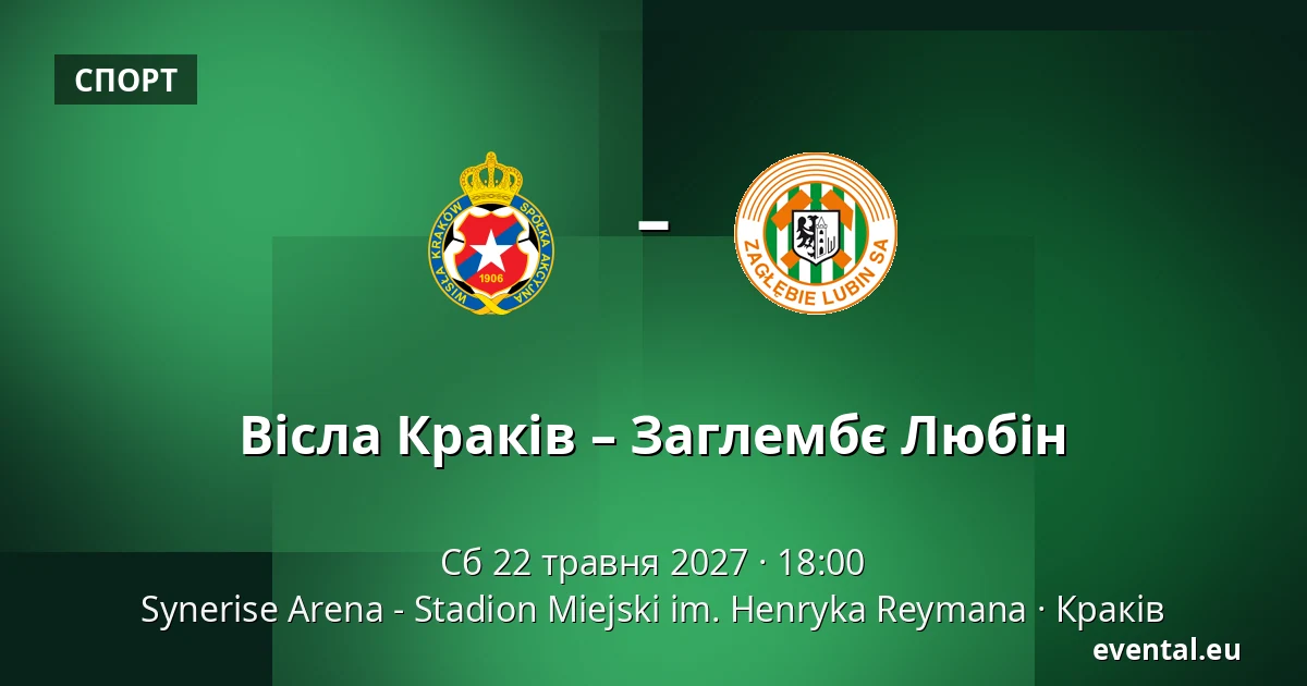 Вісла Краків – Заглембє Любін — Synerise Arena - Stadion Miejski im. Henryka Reymana, Краків