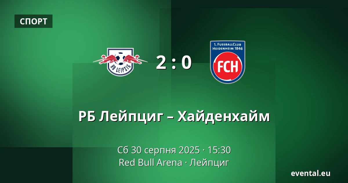 РБ Лейпциг – Хайденхайм — Red Bull Arena, Лейпциг
