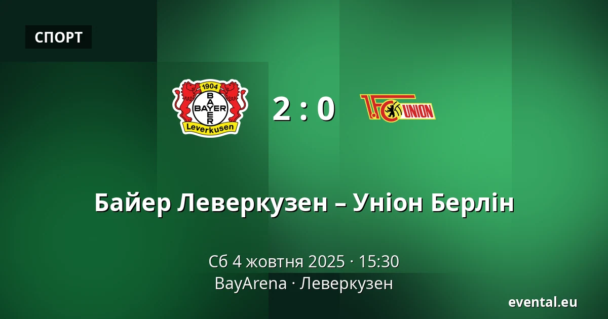 Байер Леверкузен – Уніон Берлін — BayArena, Леверкузен