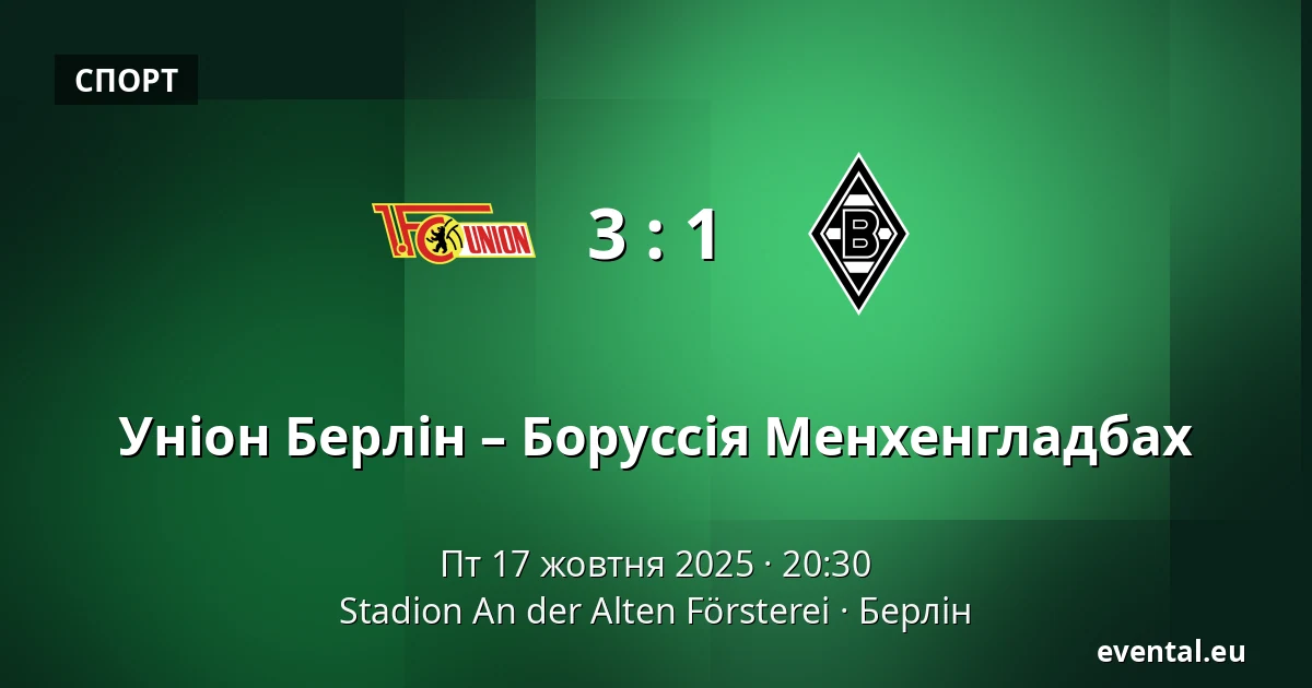 Уніон Берлін – Боруссія Менхенгладбах — Stadion An der Alten Försterei, Берлін