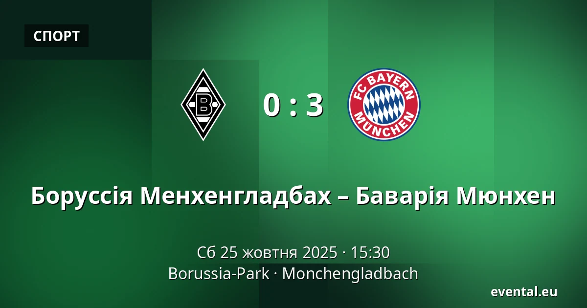 Боруссія Менхенгладбах – Баварія Мюнхен — Borussia-Park, Monchengladbach