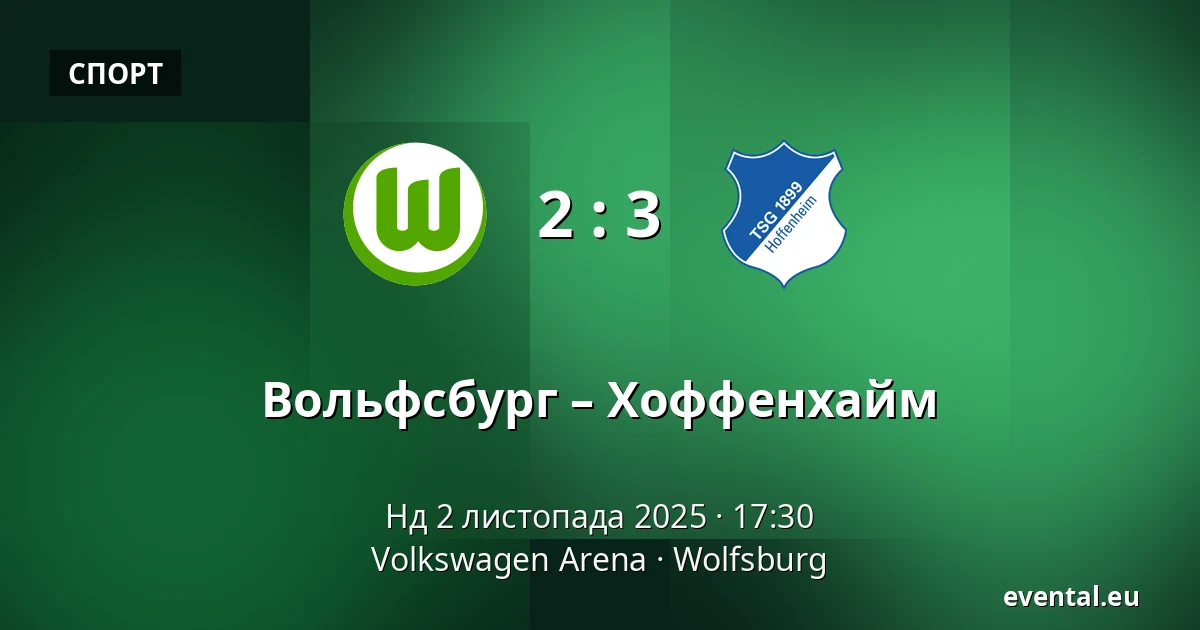 Вольфсбург – Хоффенхайм — Volkswagen Arena, Wolfsburg