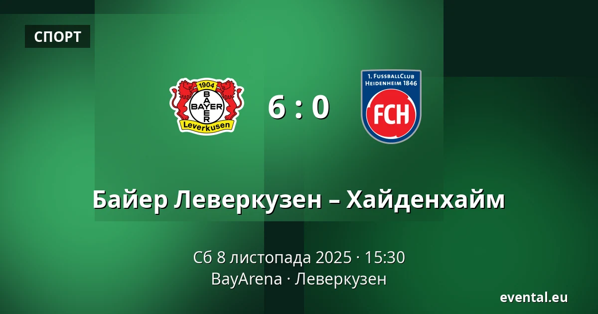 Байер Леверкузен – Хайденхайм — BayArena, Леверкузен