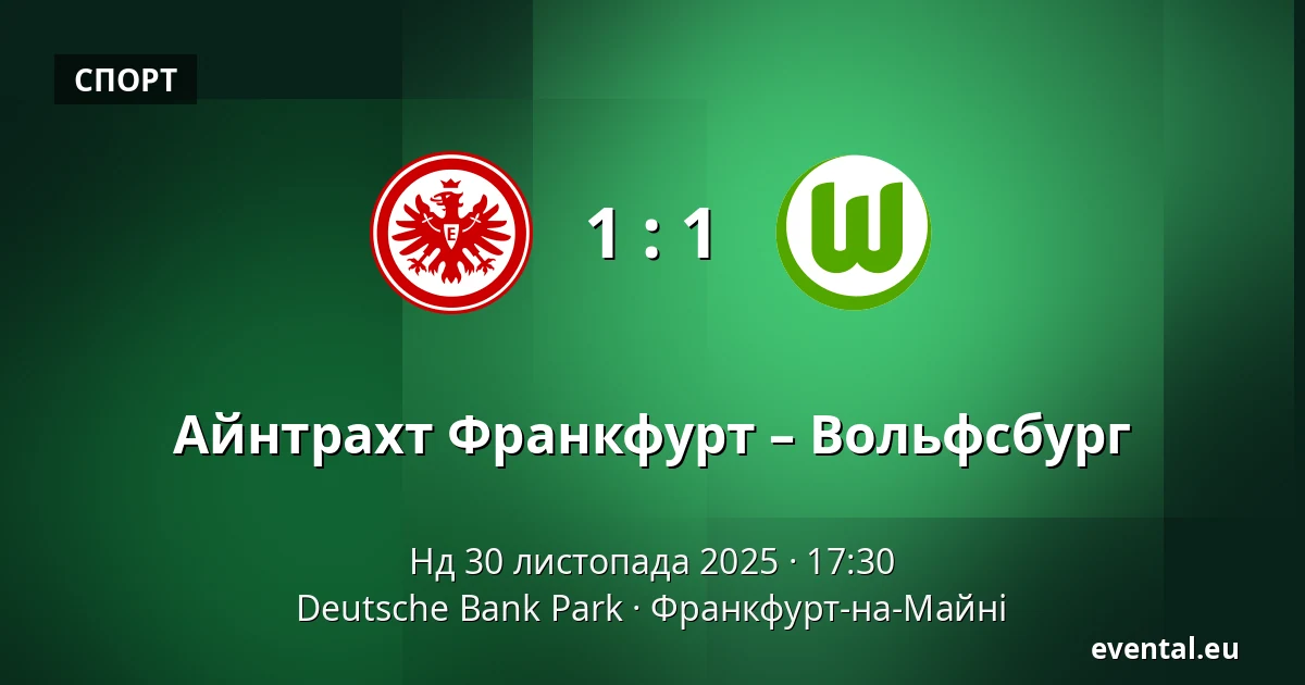 Айнтрахт Франкфурт – Вольфсбург — Deutsche Bank Park, Франкфурт-на-Майні