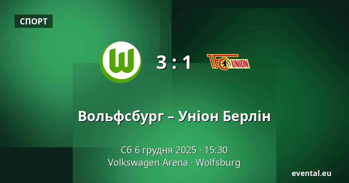 Вольфсбург – Уніон Берлін — Volkswagen Arena, Wolfsburg