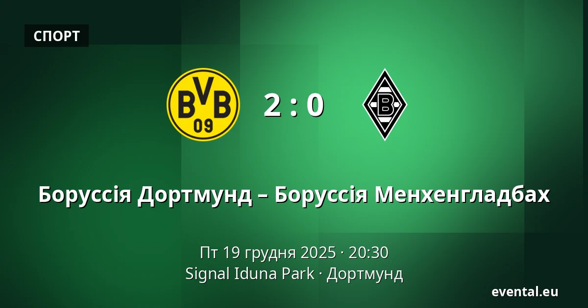 Боруссія Дортмунд – Боруссія Менхенгладбах — Signal Iduna Park, Дортмунд