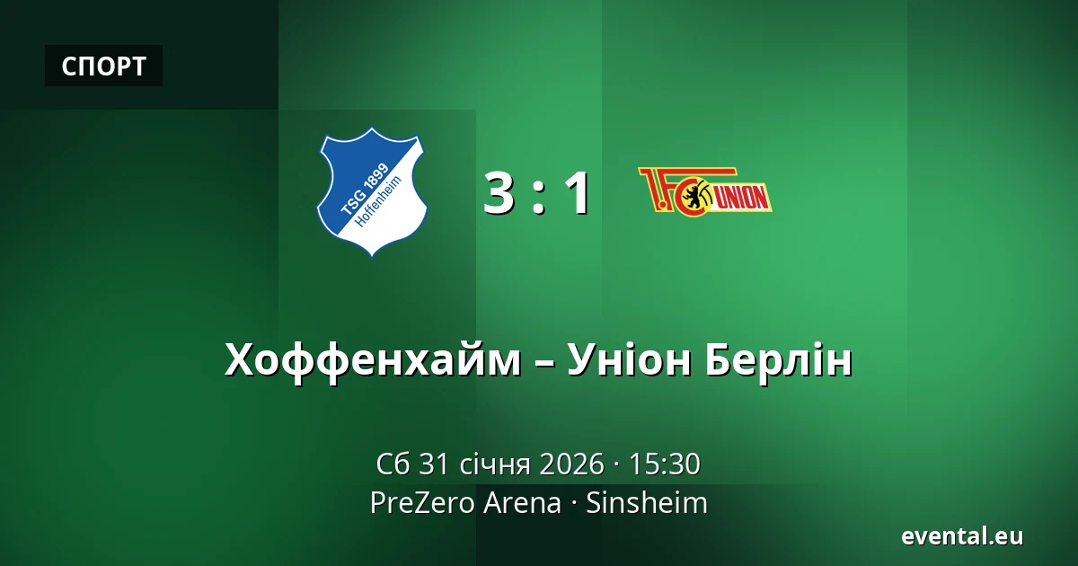 Хоффенхайм – Уніон Берлін — PreZero Arena, Sinsheim
