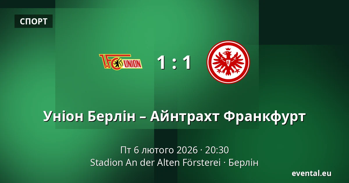 Уніон Берлін – Айнтрахт Франкфурт — Stadion An der Alten Försterei, Берлін