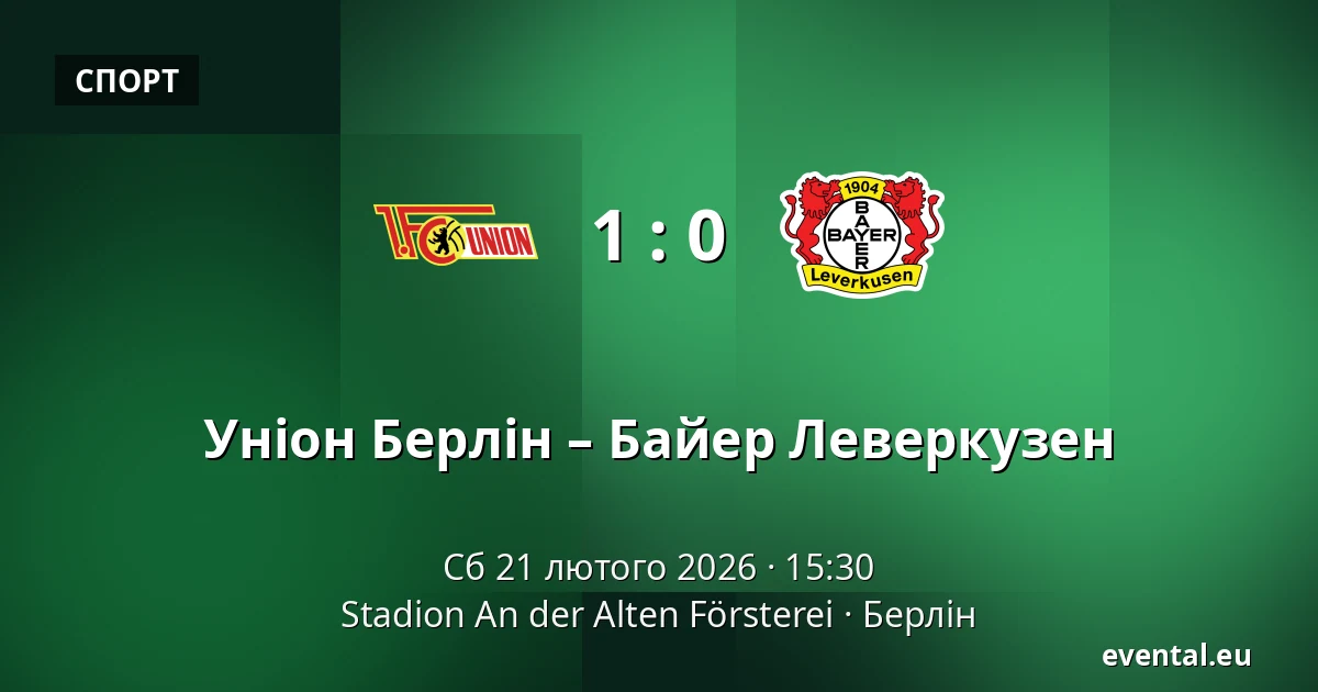 Уніон Берлін – Байер Леверкузен — Stadion An der Alten Försterei, Берлін