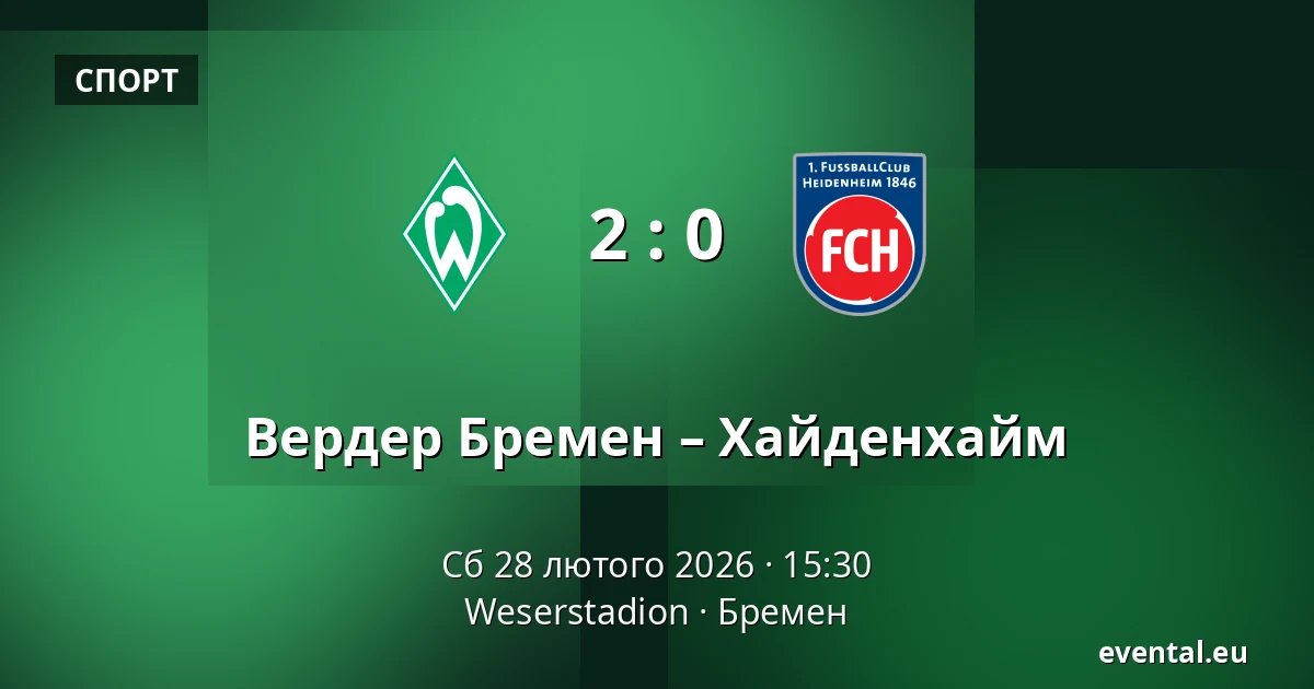 Вердер Бремен – Хайденхайм — Weserstadion, Бремен