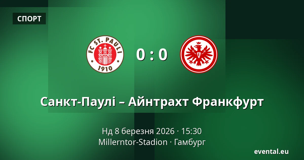 Санкт-Паулі – Айнтрахт Франкфурт — Millerntor-Stadion, Гамбург