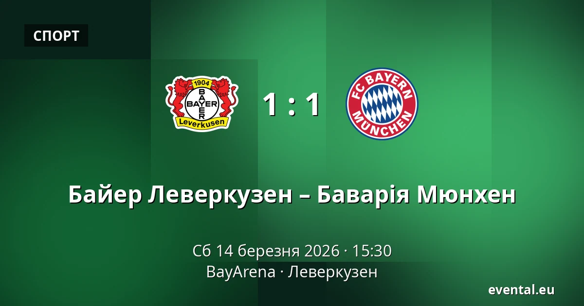 Байер Леверкузен – Баварія Мюнхен — BayArena, Леверкузен