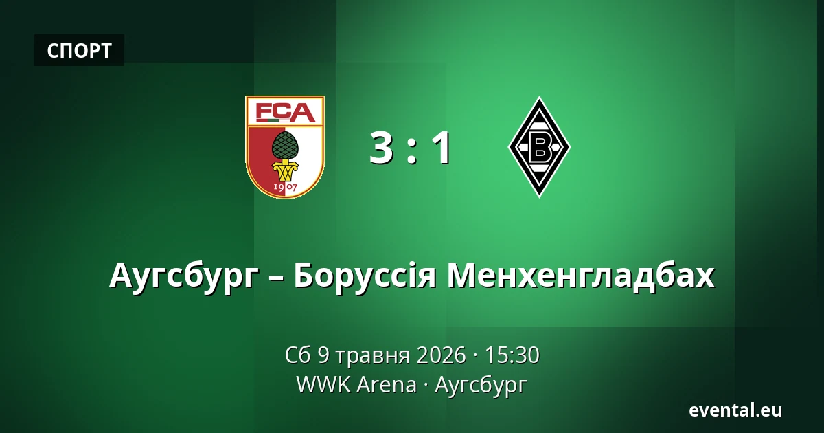 Аугсбург – Боруссія Менхенгладбах — WWK Arena, Аугсбург