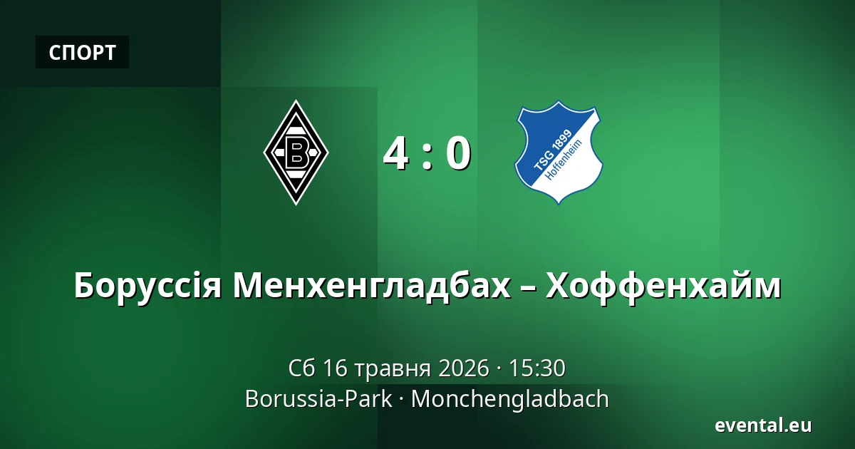 Боруссія Менхенгладбах – Хоффенхайм — Borussia-Park, Monchengladbach
