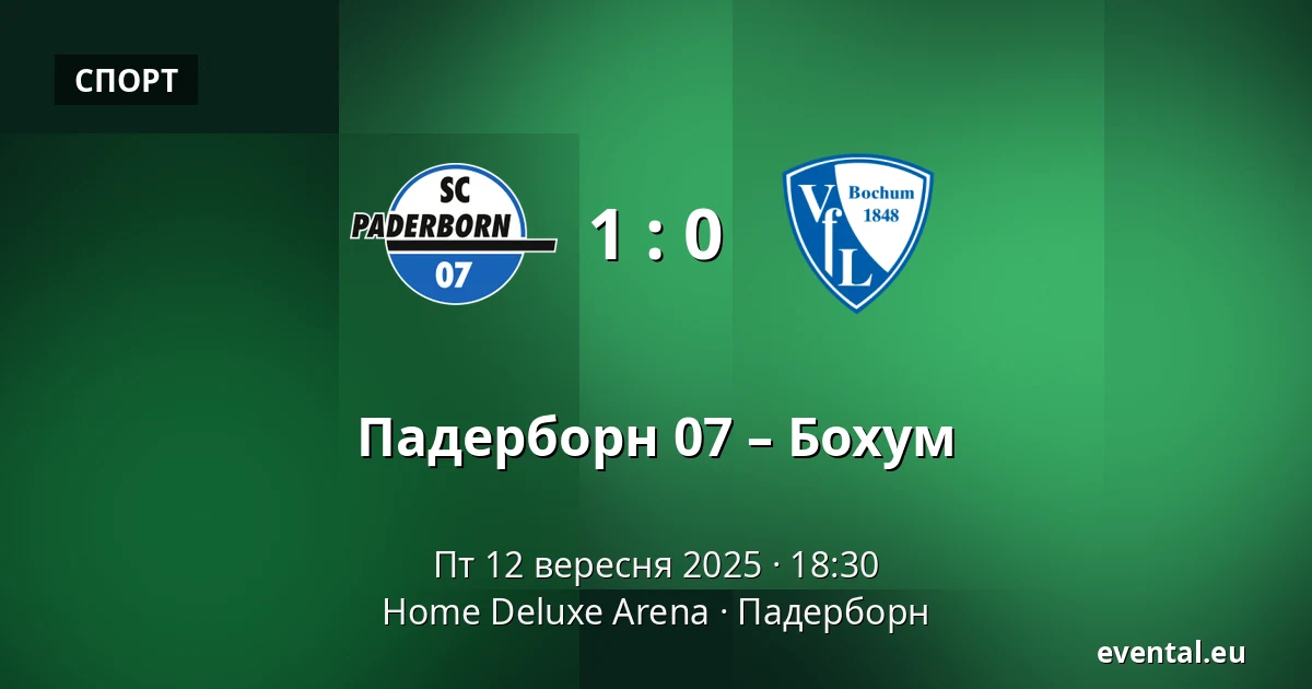 Падерборн 07 – Бохум — Home Deluxe Arena, Падерборн