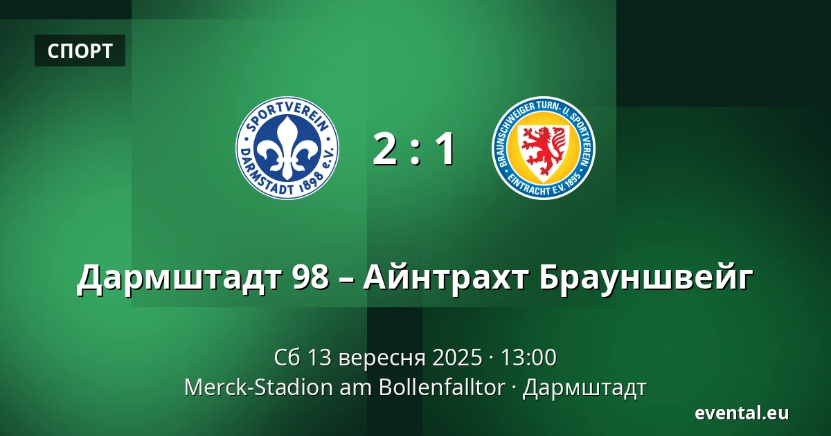 Дармштадт 98 – Айнтрахт Брауншвейг — Merck-Stadion am Bollenfalltor, Дармштадт