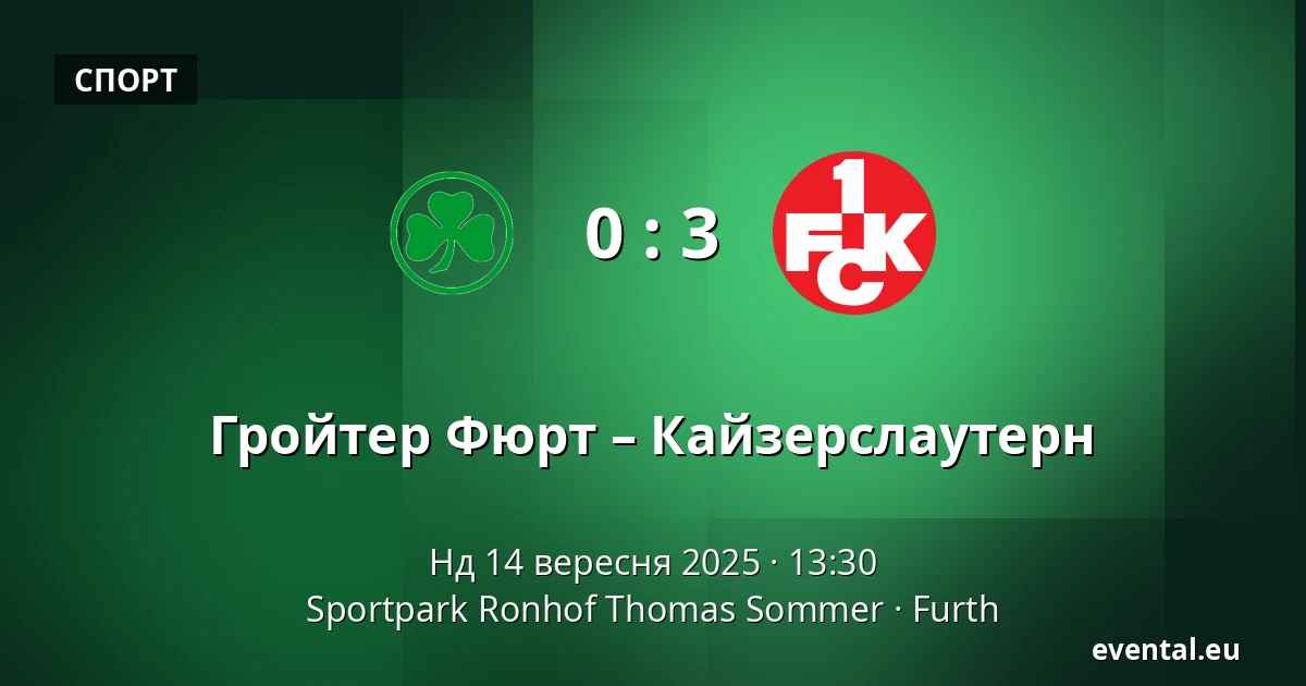 Гройтер Фюрт – Кайзерслаутерн — Sportpark Ronhof Thomas Sommer, Furth