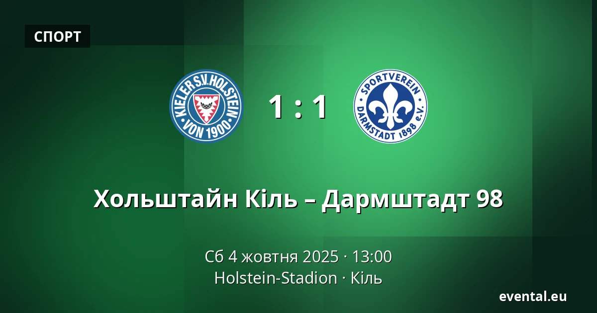 Хольштайн Кіль – Дармштадт 98 — Holstein-Stadion, Кіль