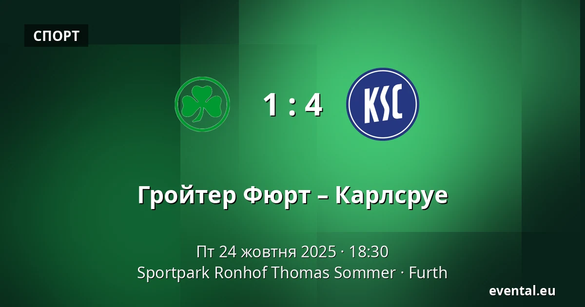 Гройтер Фюрт – Карлсруе — Sportpark Ronhof Thomas Sommer, Furth